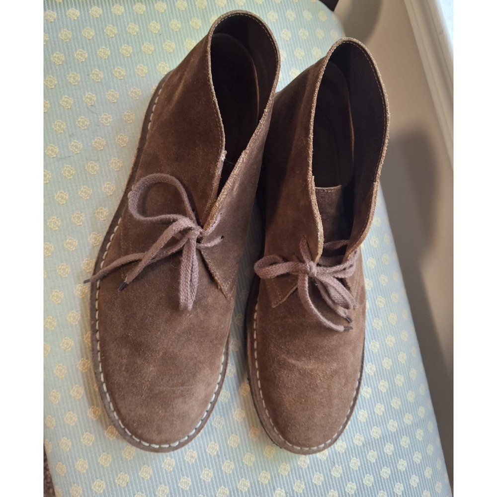 J CREW MacAlister Men's 9 Chukka Boots Brown Suede Made in Italy